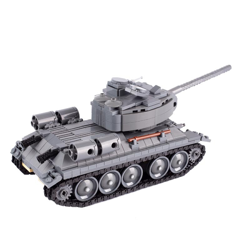 WW2 Soviet T34-85 Medium Tank Custom Military MOC2