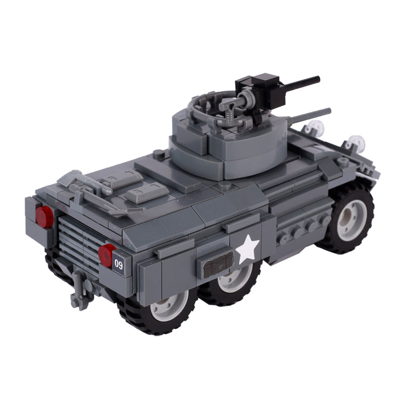 WW2 USA M8 Greyhound Light Armored Car Custom Military MOC3