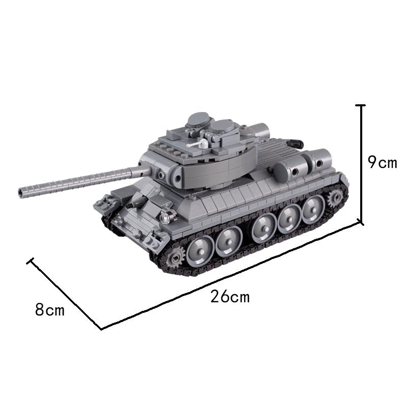 WW2 Soviet T34-85 Medium Tank Custom Military MOC4