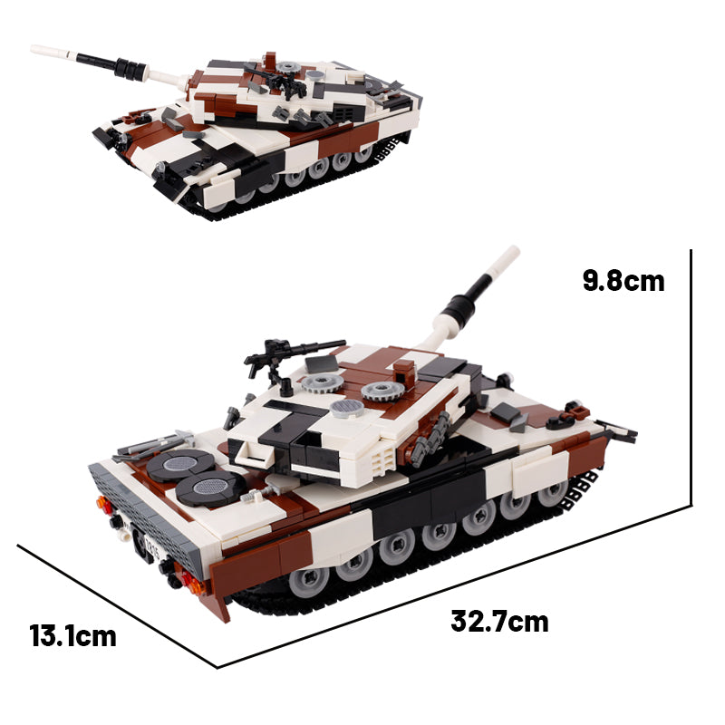 Winter German Leopard 2 A4 Main Battle Tank (MBT) Custom Military MOC3