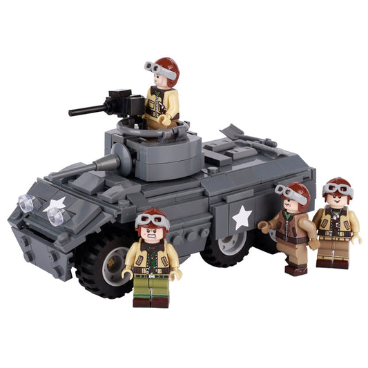 WW2 USA M8 Greyhound Light Armored Car Custom Military MOC1