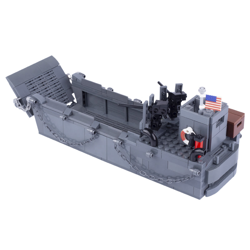 WW2 US Army Higgins Landing Craft with Jeep Custom Military MOC
