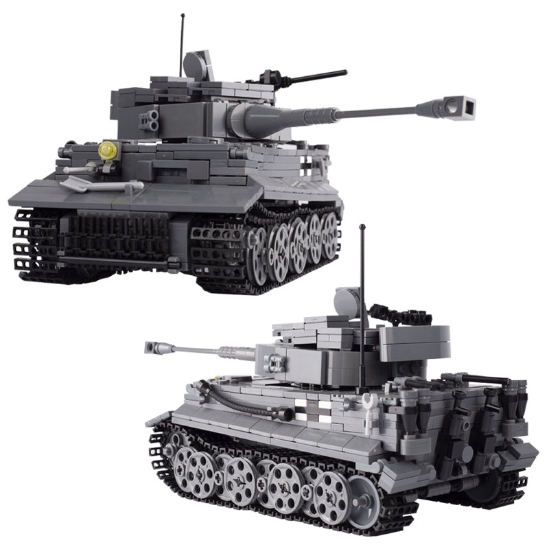 WW2 German Tiger Heavy Tank Custom Military MOC3