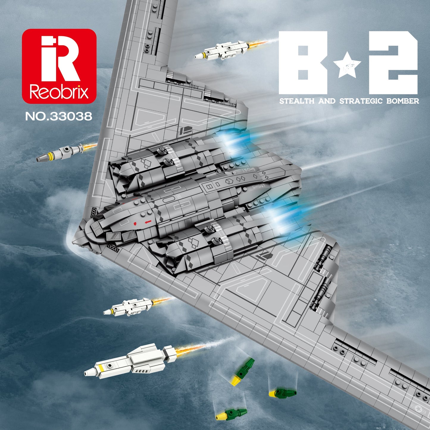 B-2 Spirit Stealth Bomber Aircraft Building Set1