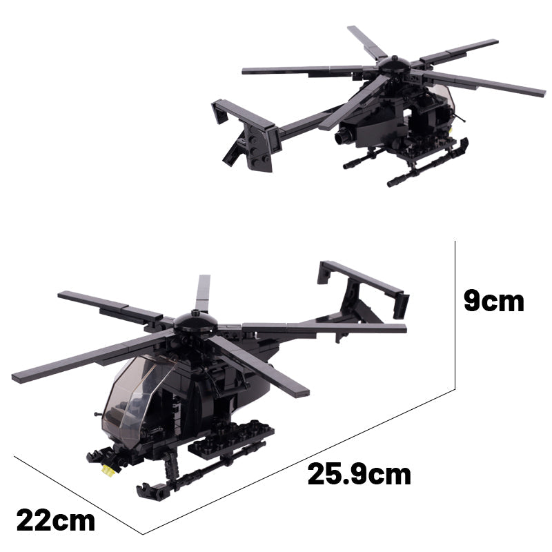 USA MH-6 Little Bird Helicopter Custom Military MOC4