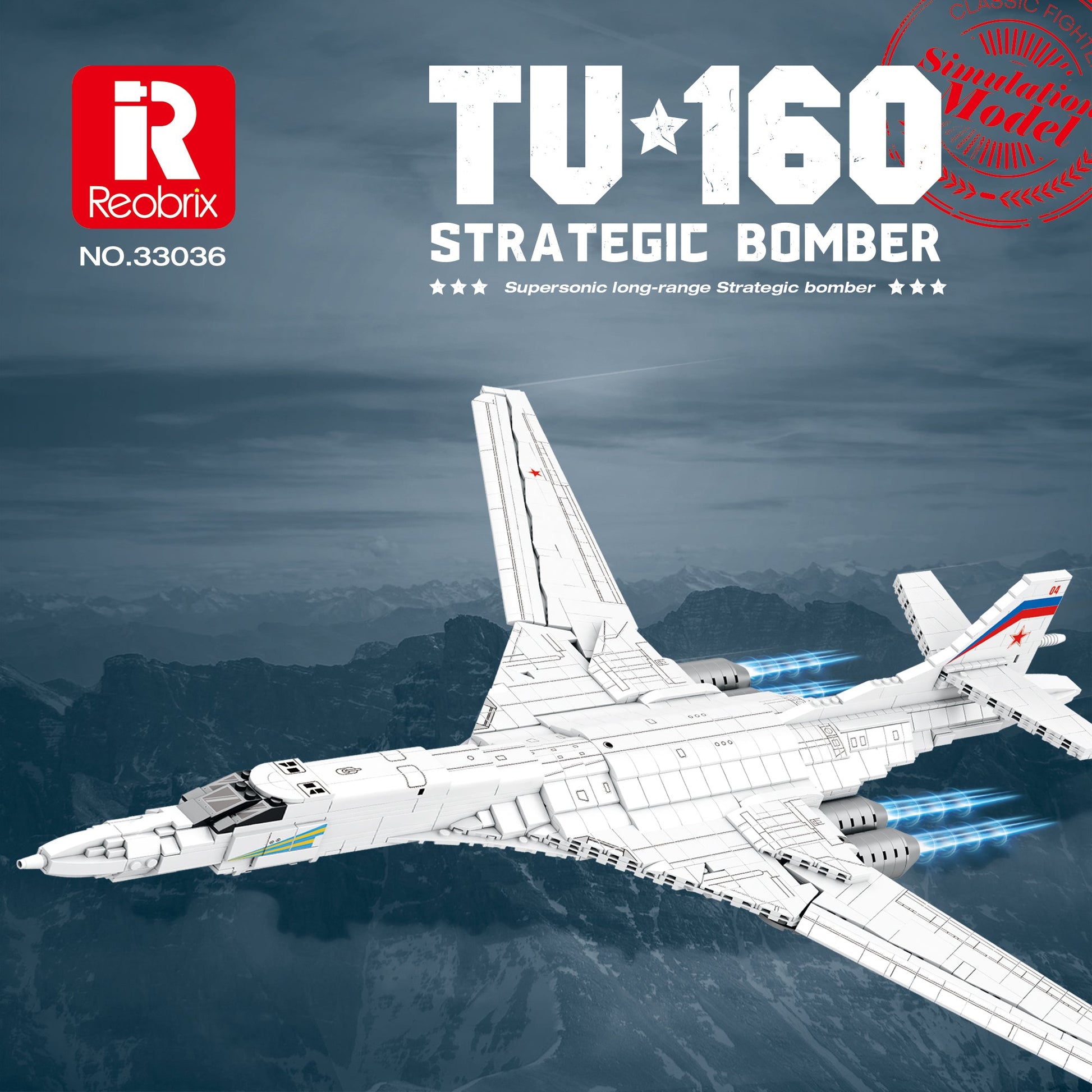 Russian TU-160 Strategic Bomber Aircraft Building Set1