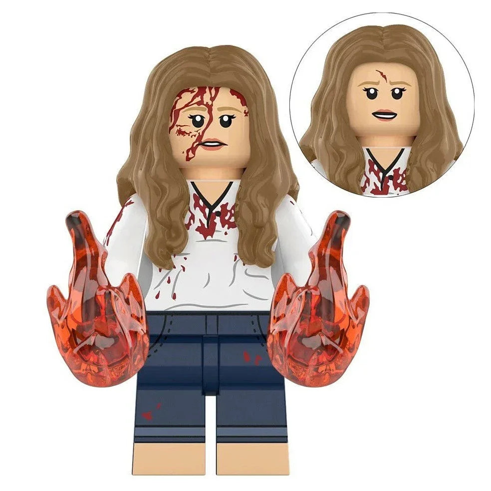 Scarlet Witch (Multiverse of Madness) Custom Marvel Superhero Minifigure1