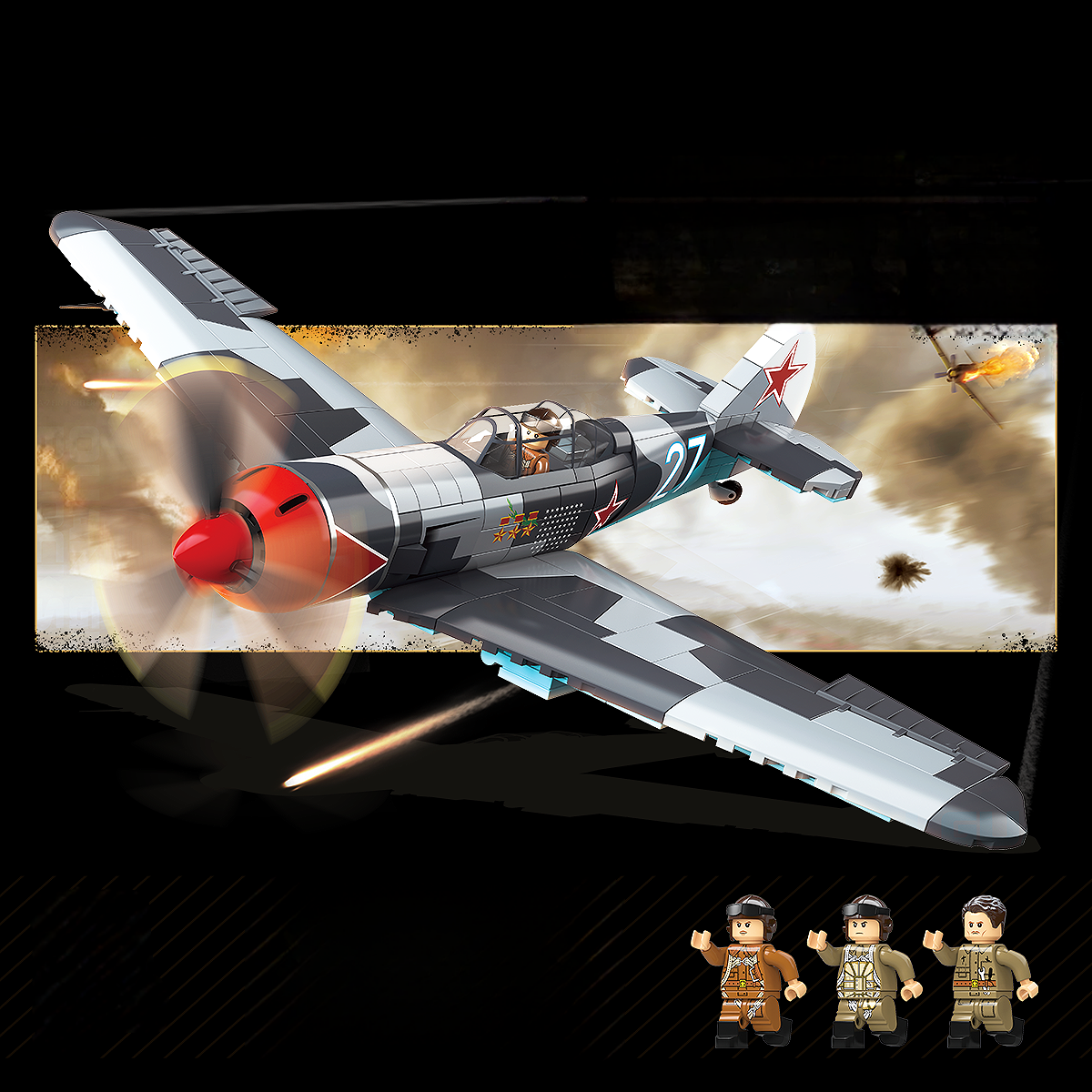 WW2 Soviet Air Force LA-7 Fin Fighter2