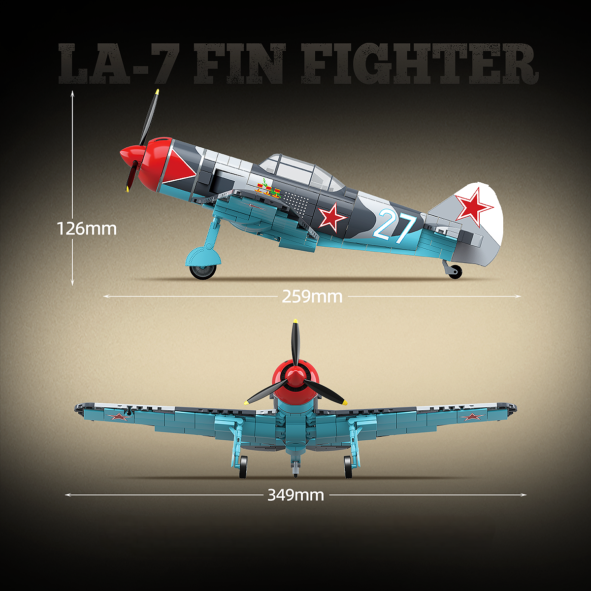 WW2 Soviet Air Force LA-7 Fin Fighter5