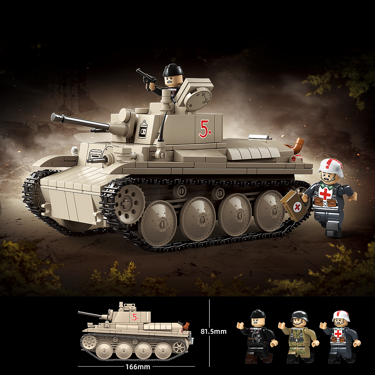 WW2 German Pz.Kpfw 38(T) Light Tank1