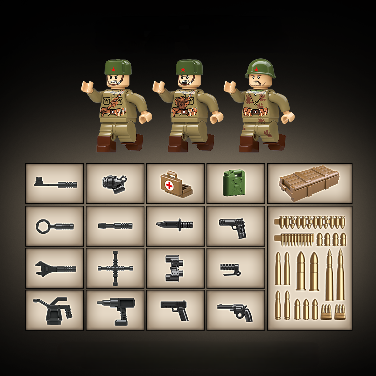 WW2 Soviet Army STZ-5 Tractor + 45mm AT Howitzer5