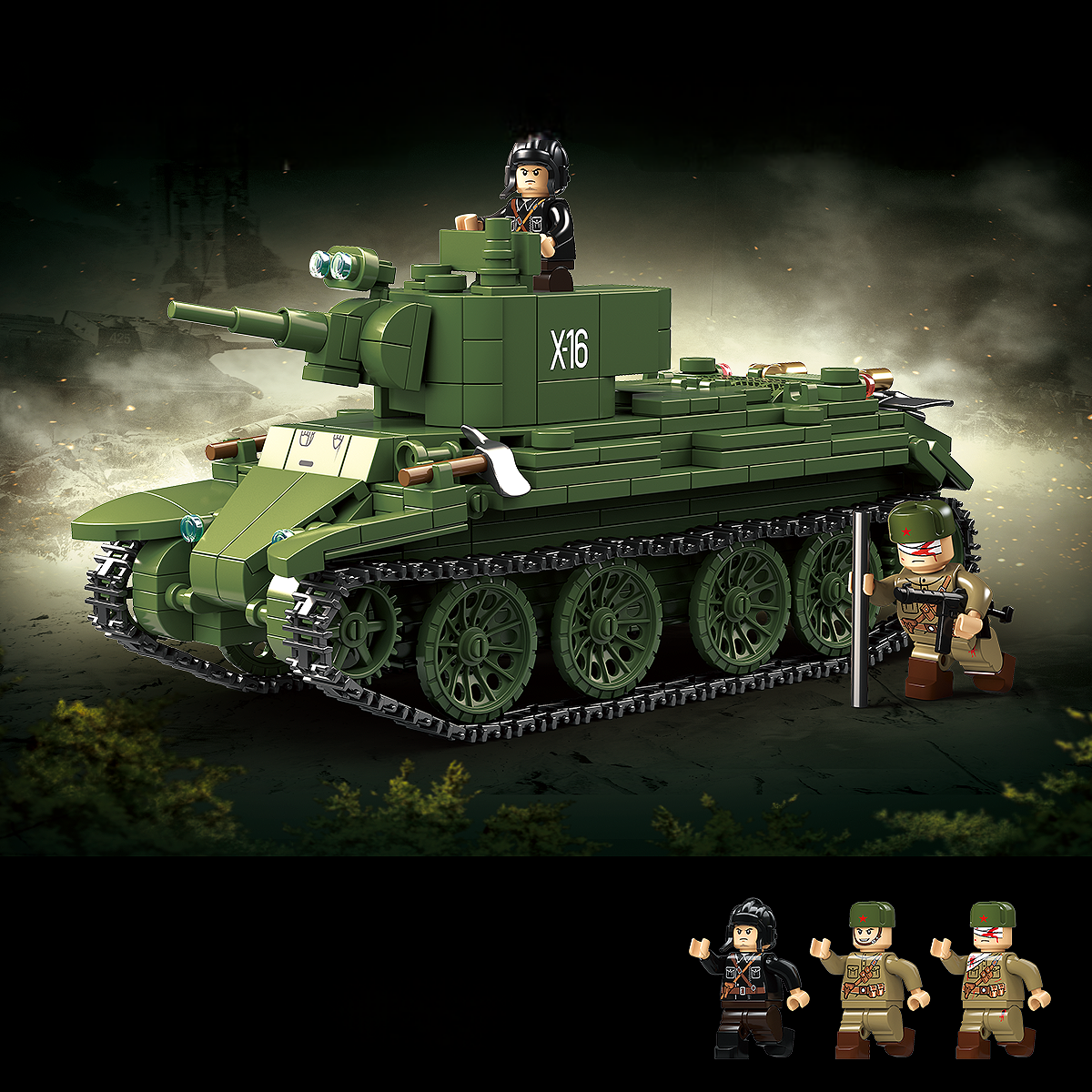 WW2 Soviet BT-7 Calvary Tank (Green Camo Scheme)1