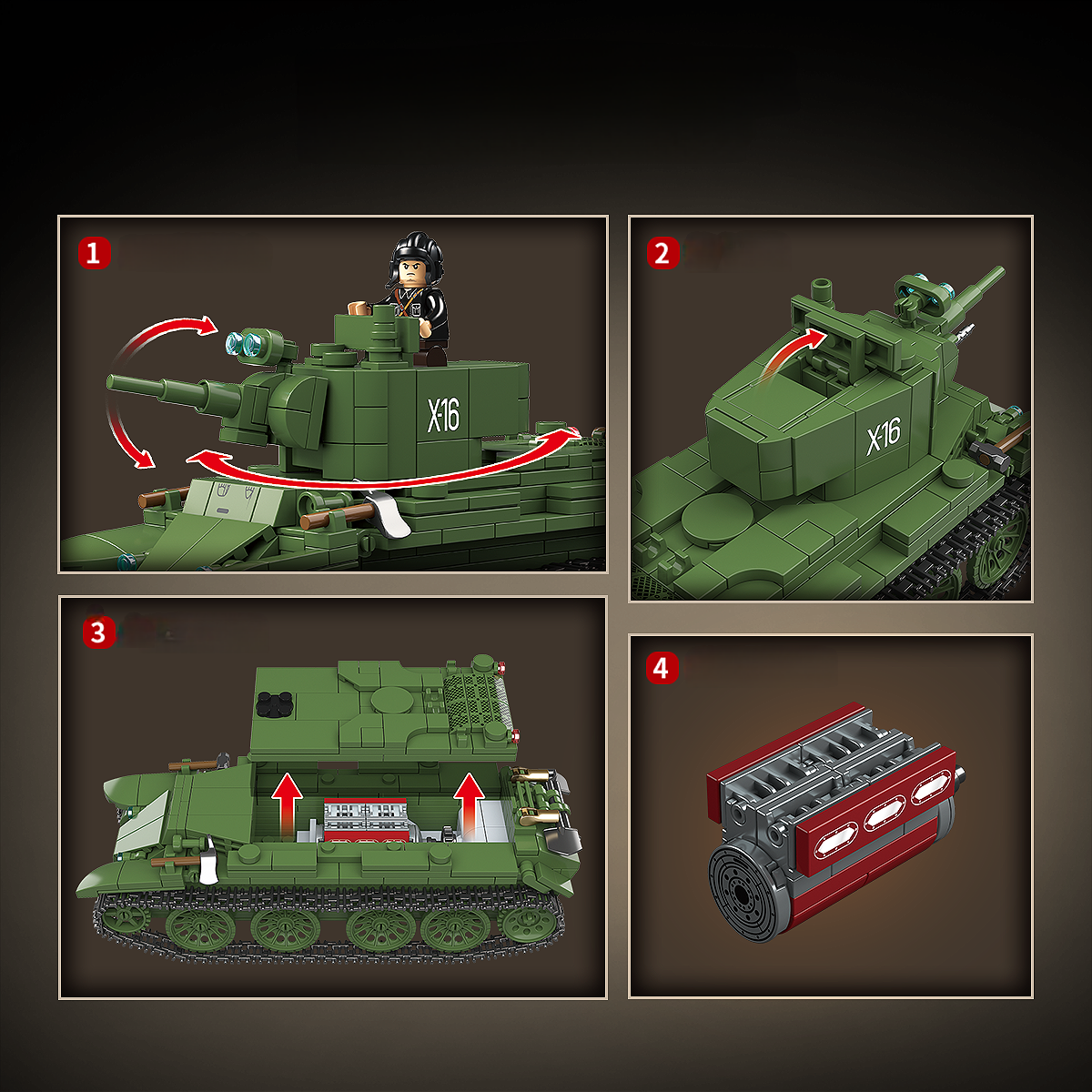 WW2 Soviet BT-7 Calvary Tank (Green Camo Scheme)3