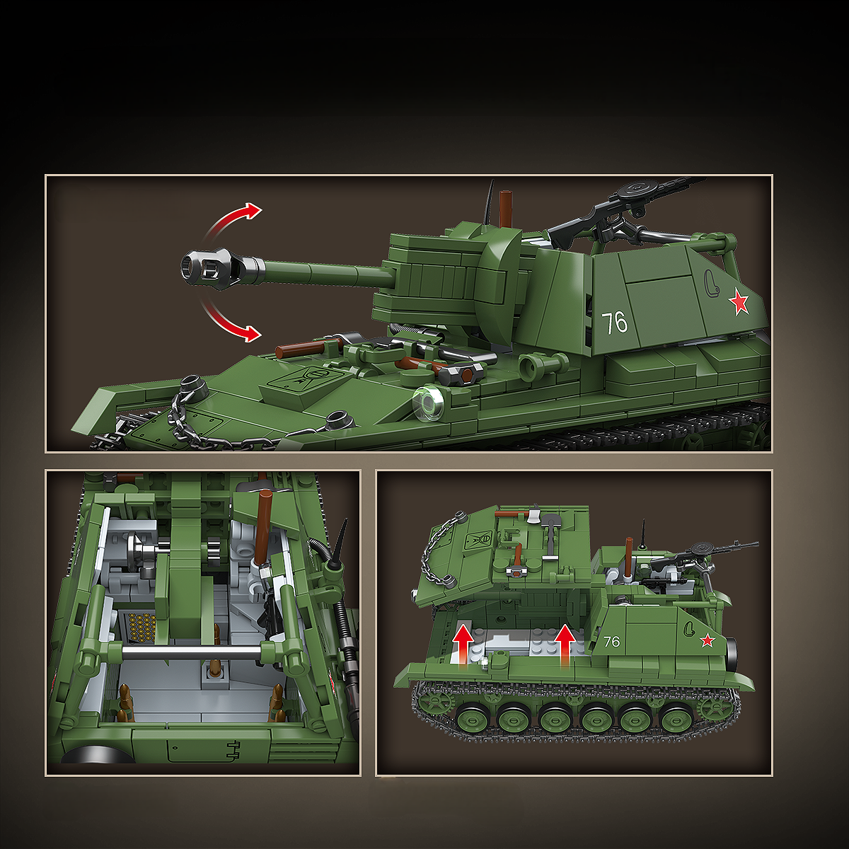 WW2 Soviet SU-76M Self Propelled Gun (SPG)4