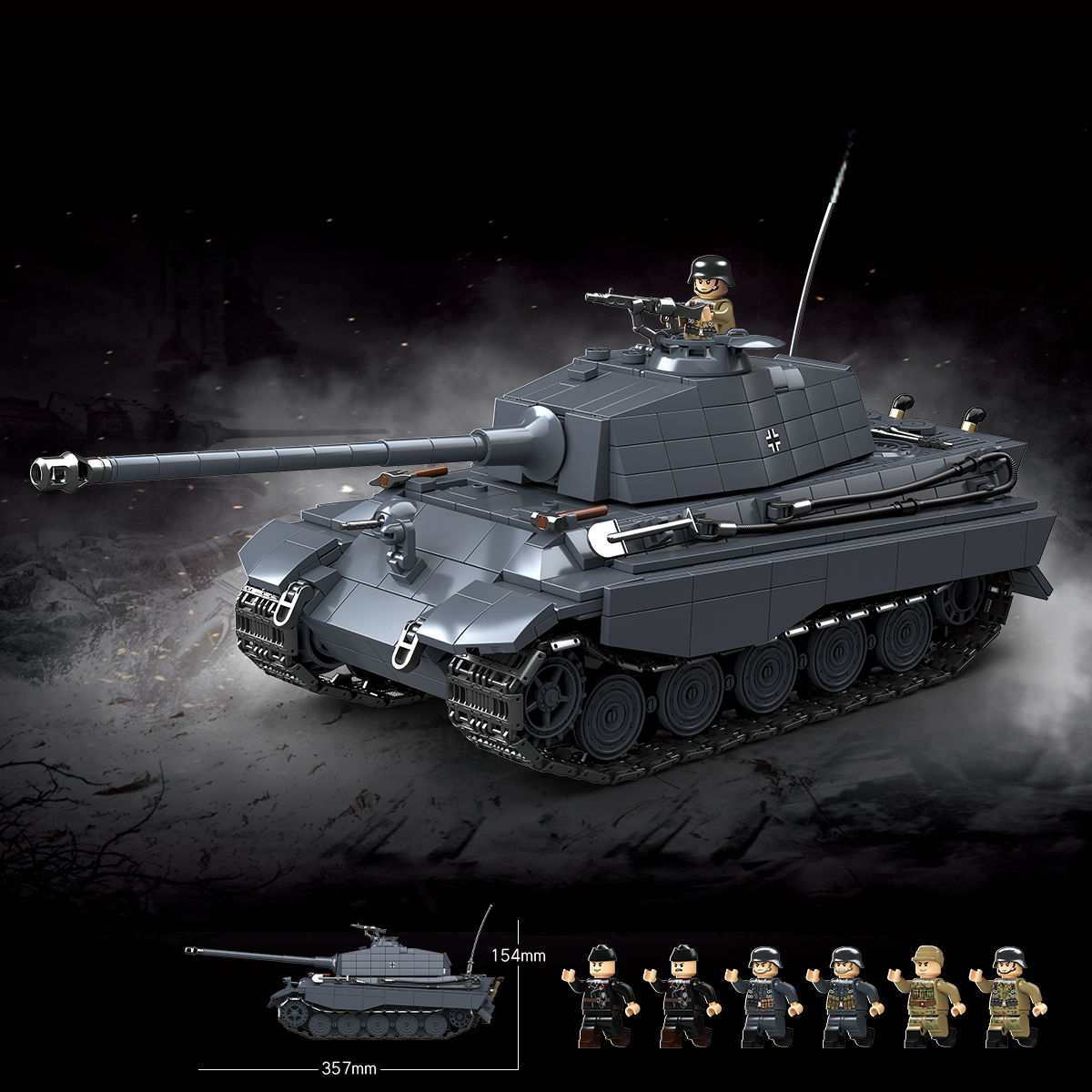 WW2 German Army Pz.Kpfw Ausf.B "King Tiger" Late War1