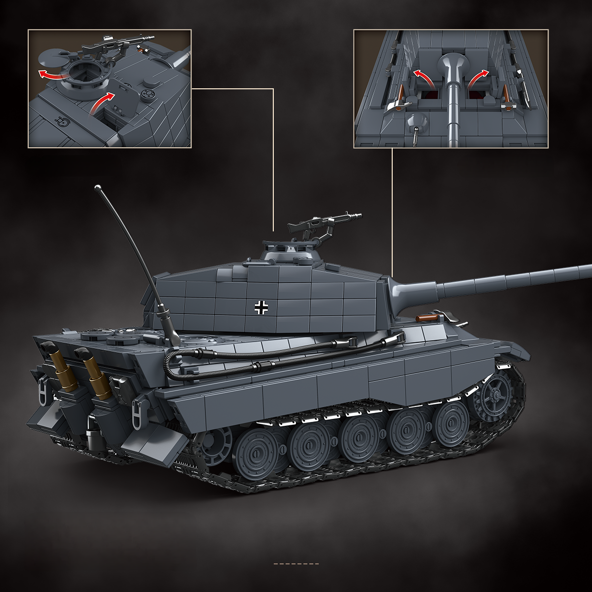 WW2 German Army Pz.Kpfw Ausf.B "King Tiger" Late War2