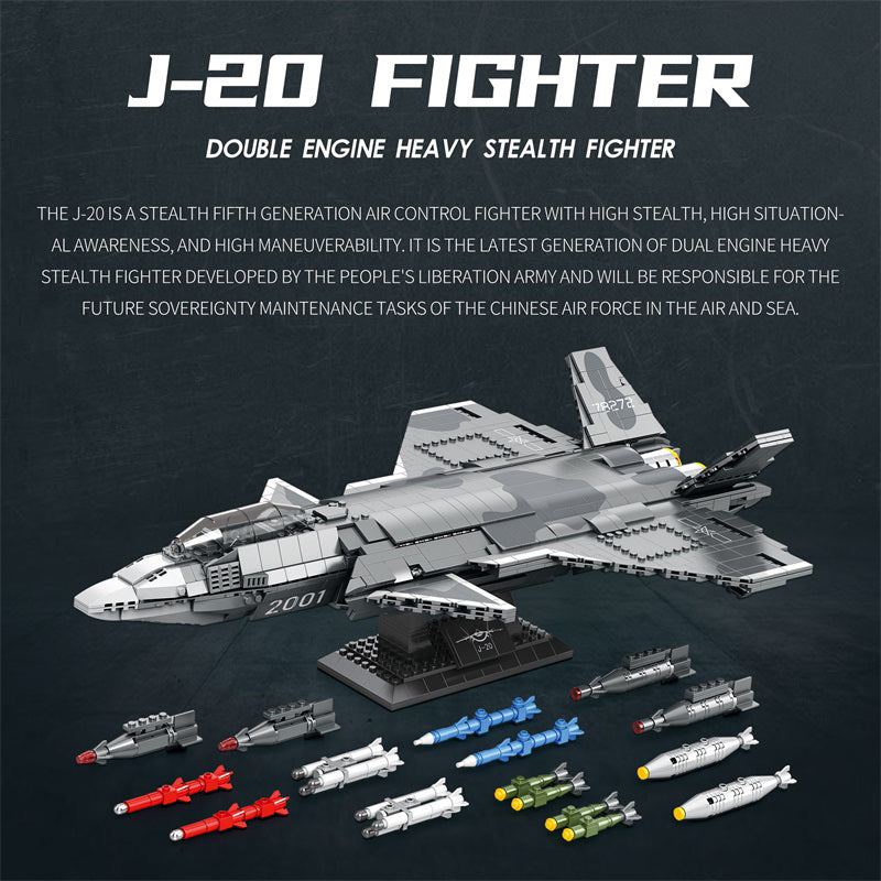 J-20 Mighty Dragon Fighter Jet Building Set2