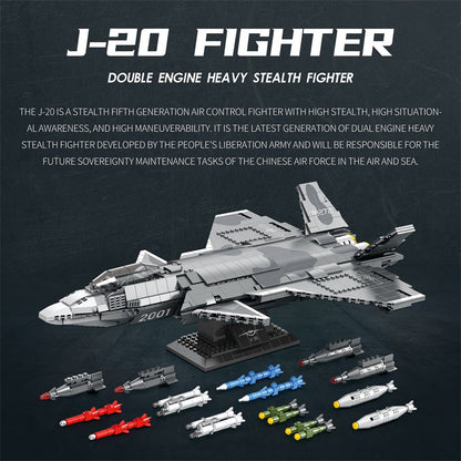 J-20 Mighty Dragon Fighter Jet Building Set2