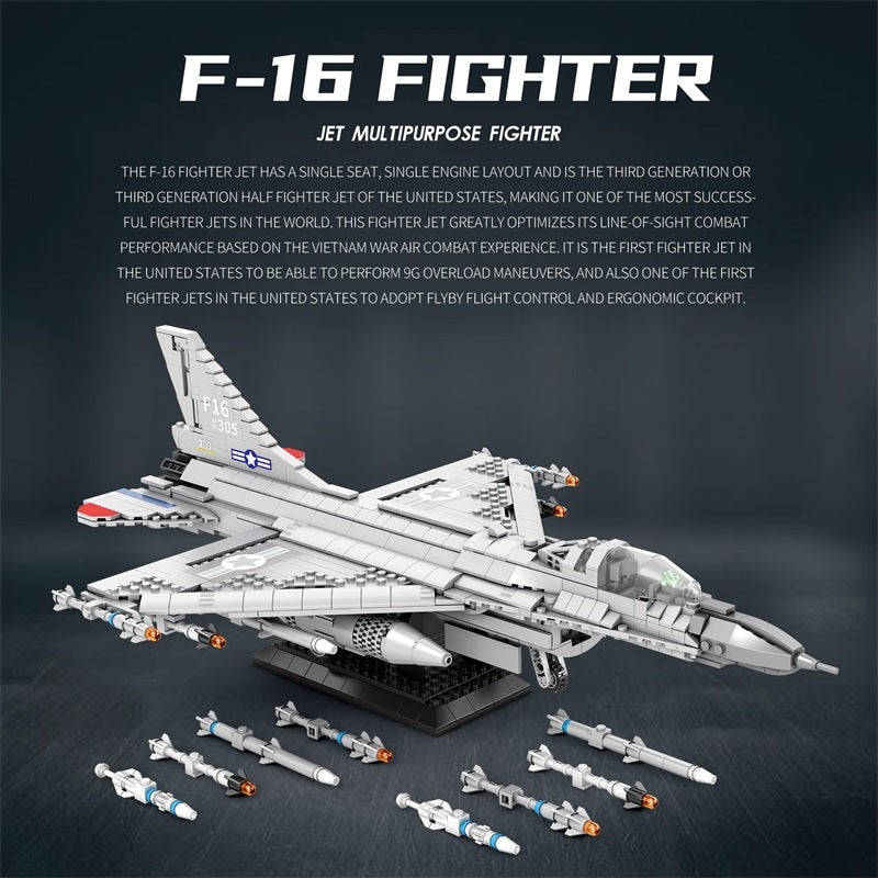 F-16 Fighting Falcon Fighter Jet Building Set2