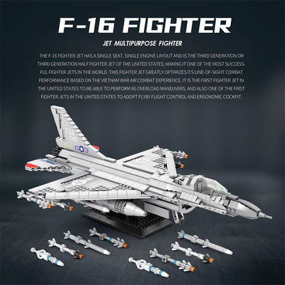F-16 Fighting Falcon Fighter Jet Building Set2