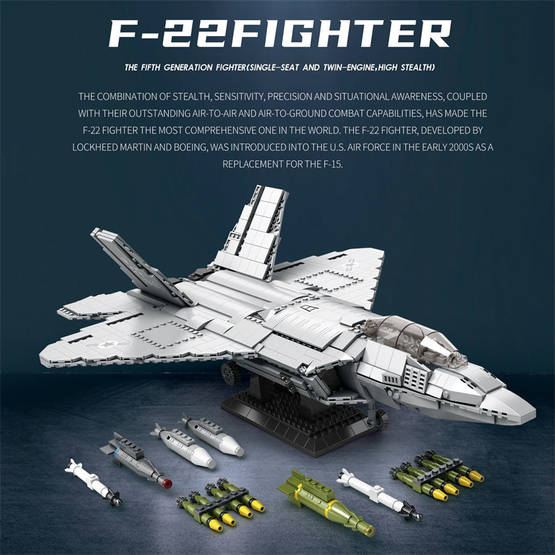 F-22 Raptor Fighter Jet Building Set2