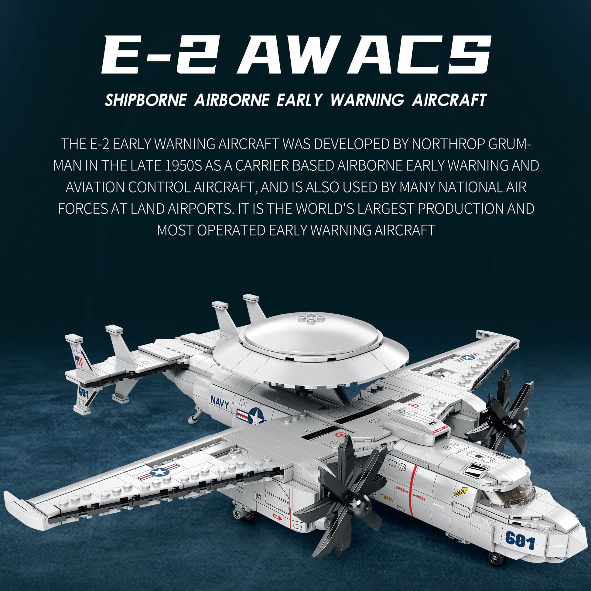 E-2 Hawkeye US Navy Aircraft Building Set2