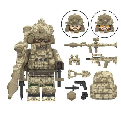 US Desert Strike Force Soldier Custom Military Minifigure2