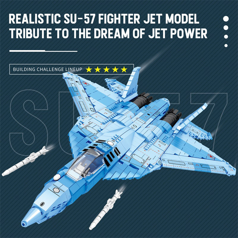 Sukhoi Su-57 Stealth Fighter Jet Building Set4