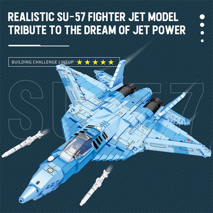 Sukhoi Su-57 Stealth Fighter Jet Building Set4