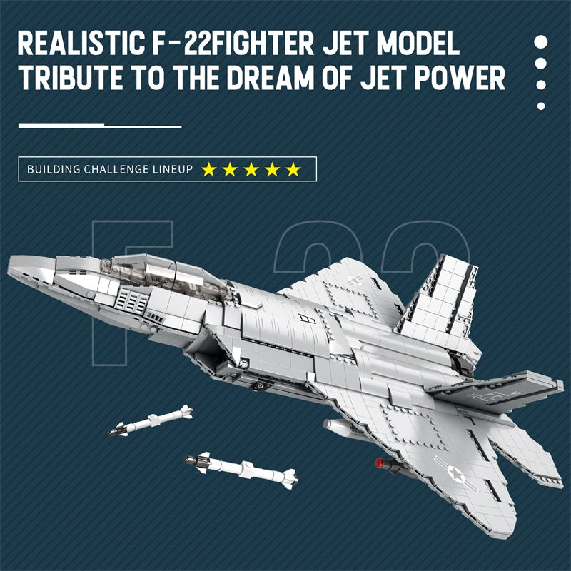 F-22 Raptor Fighter Jet Building Set3