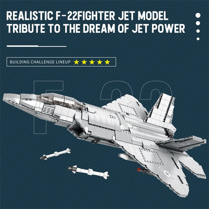 F-22 Raptor Fighter Jet Building Set3