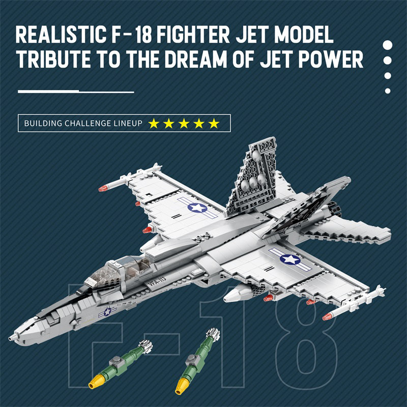 F-18 Hornet Supersonic Fighter Jet Building Set3
