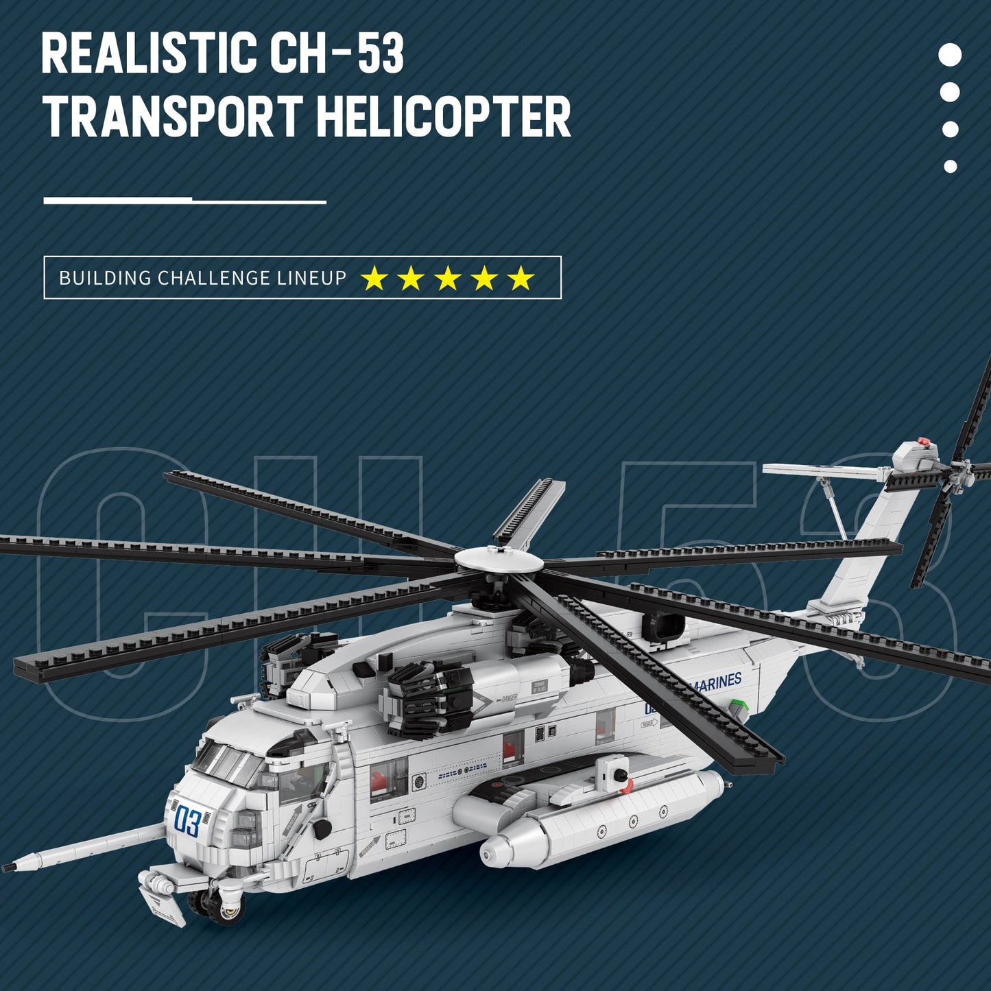 Sikorsky CH-53 Sea Stallion Helicopter Building Set5