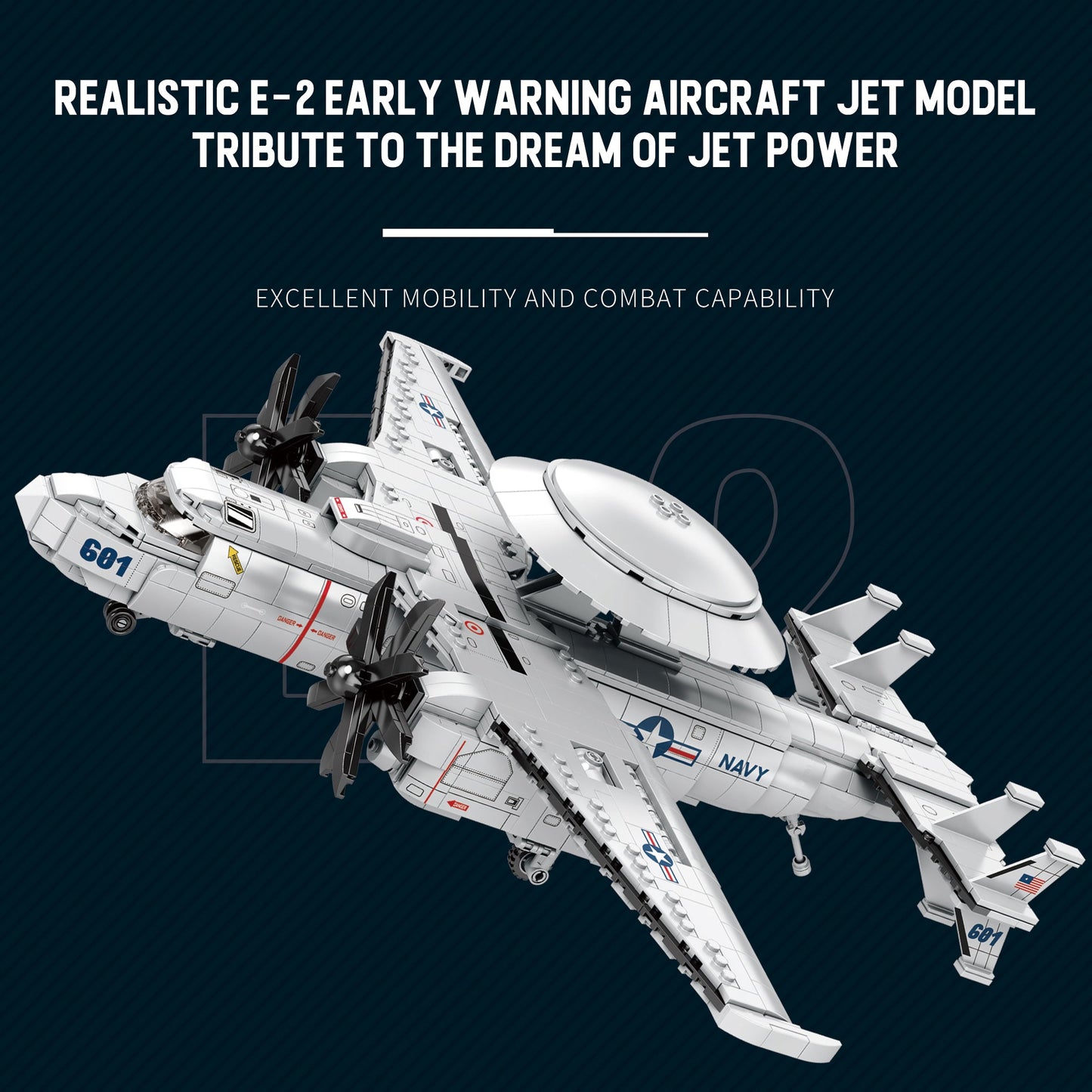 E-2 Hawkeye US Navy Aircraft Building Set3