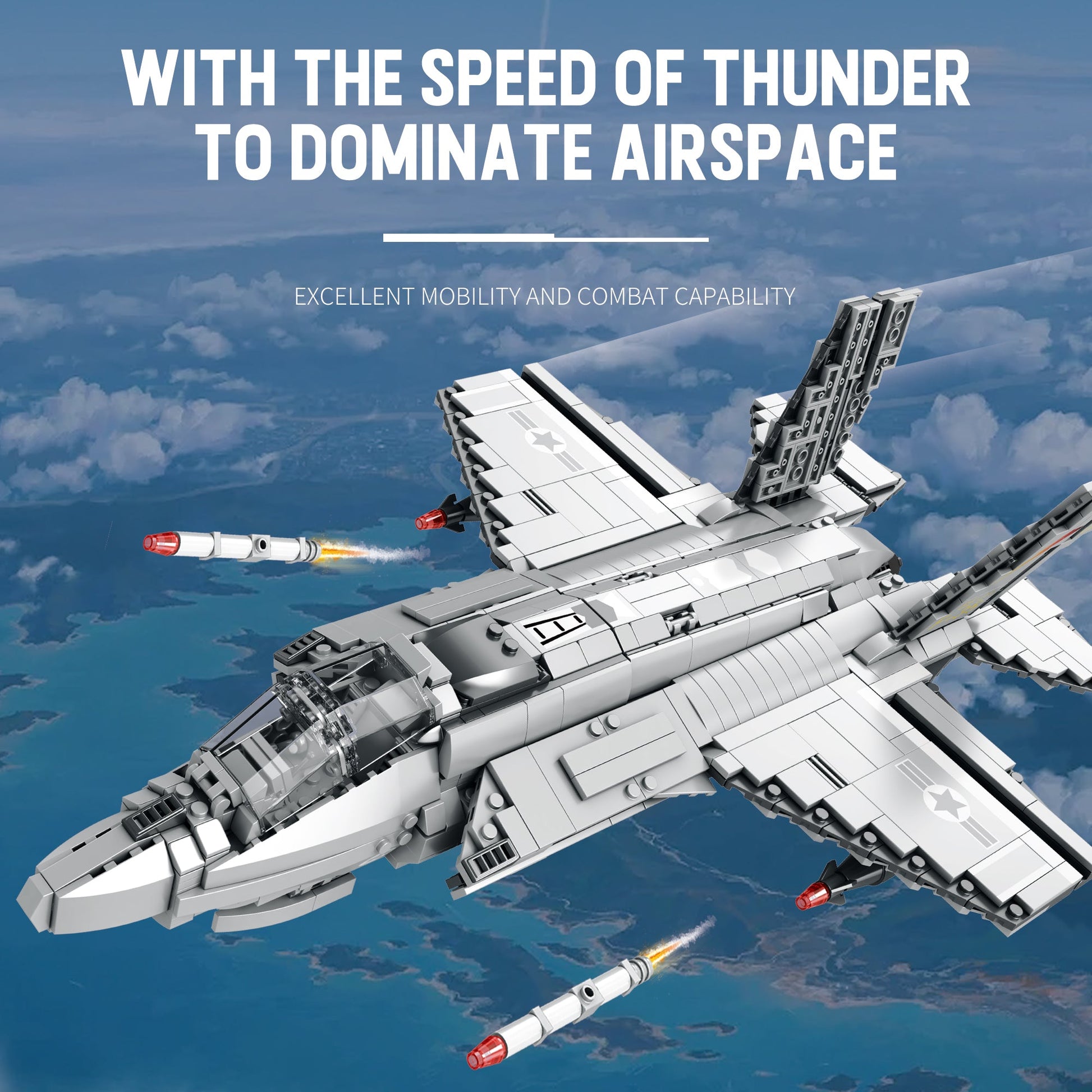 F-35 Lightning II Fighter Jet Building Set4