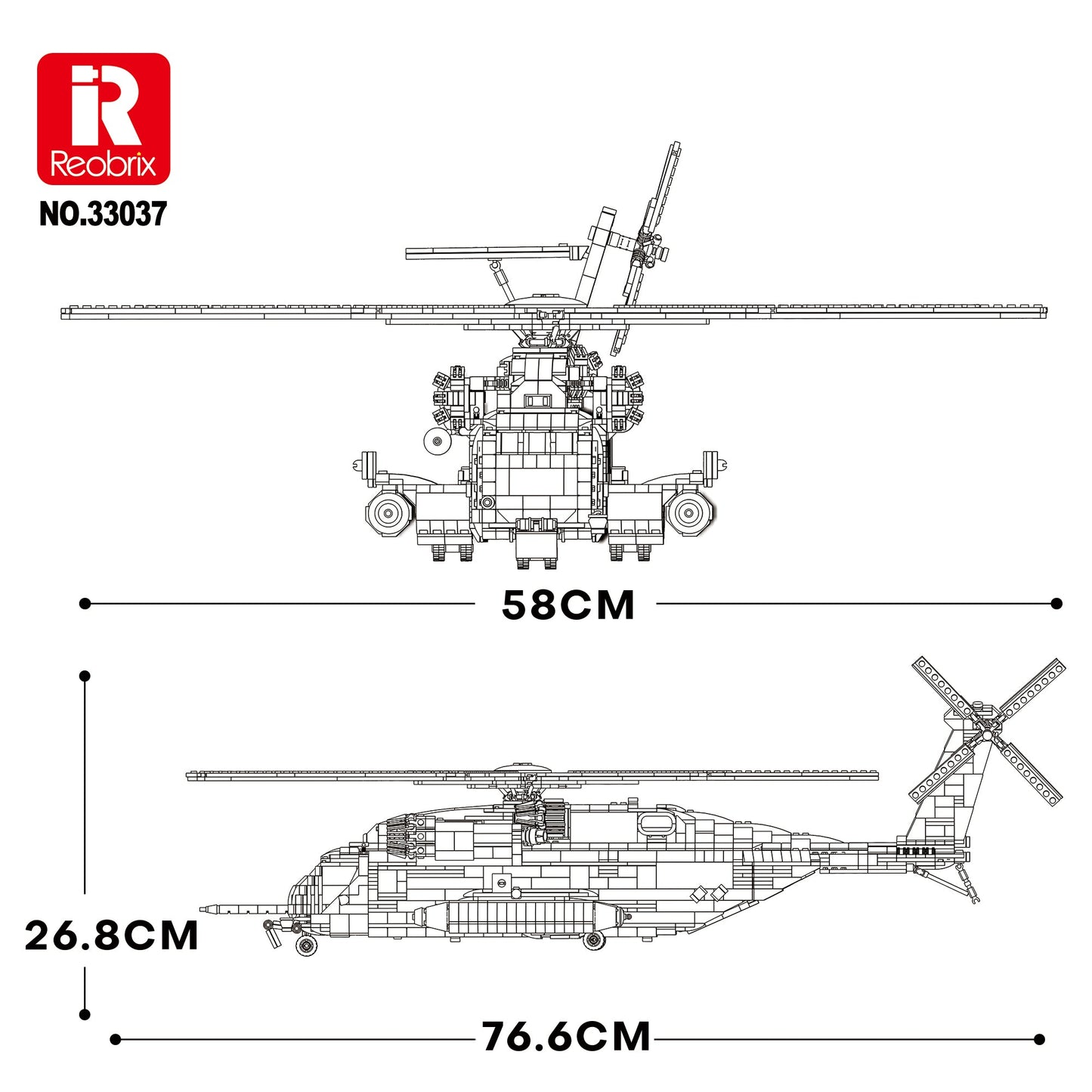 Sikorsky CH-53 Sea Stallion Helicopter Building Set7