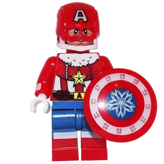 Captain America Santa Custom Marvel Christmas Superhero Minifigure1
