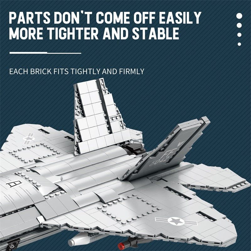 F-22 Raptor Fighter Jet Building Set4