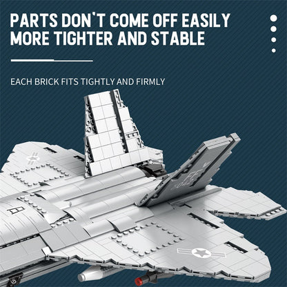 F-22 Raptor Fighter Jet Building Set4