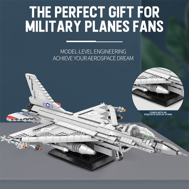 F-16 Fighting Falcon Fighter Jet Building Set4
