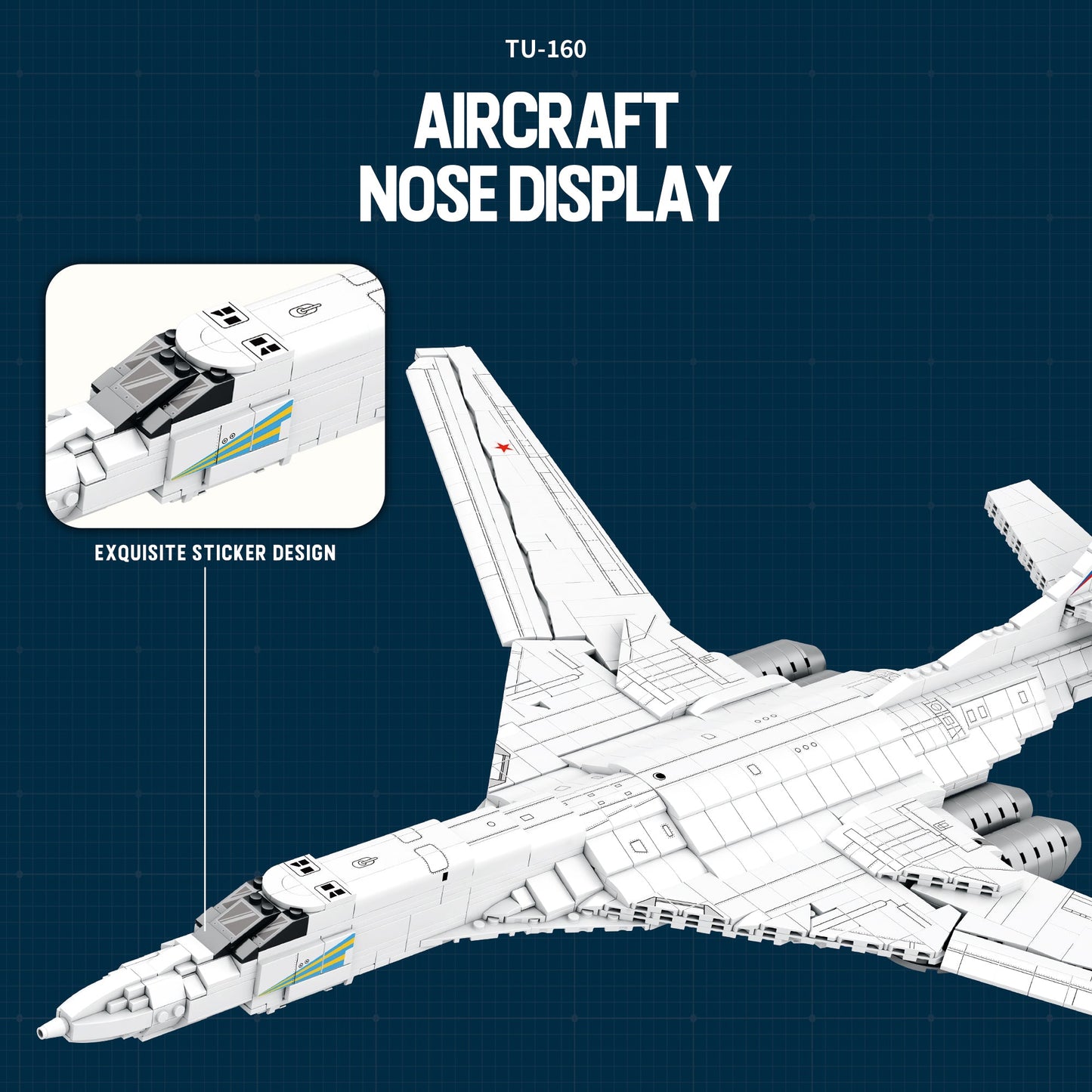 Russian TU-160 Strategic Bomber Aircraft Building Set4