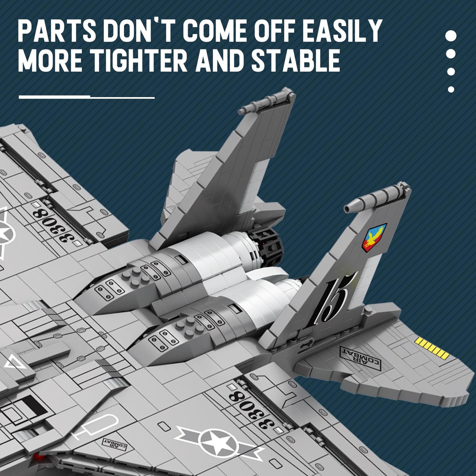 F-15E Strike Eagle Fighter Jet Building Set4