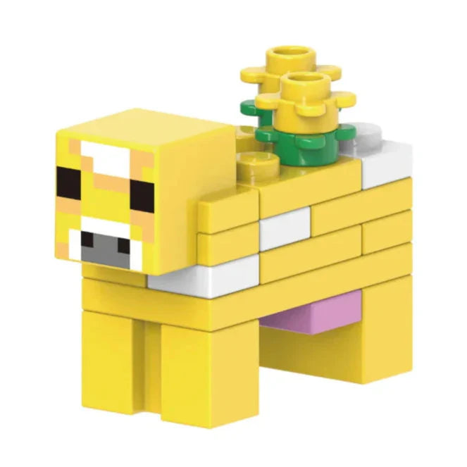 Moobloom Cow Custom Minecraft Animal Minifigure1