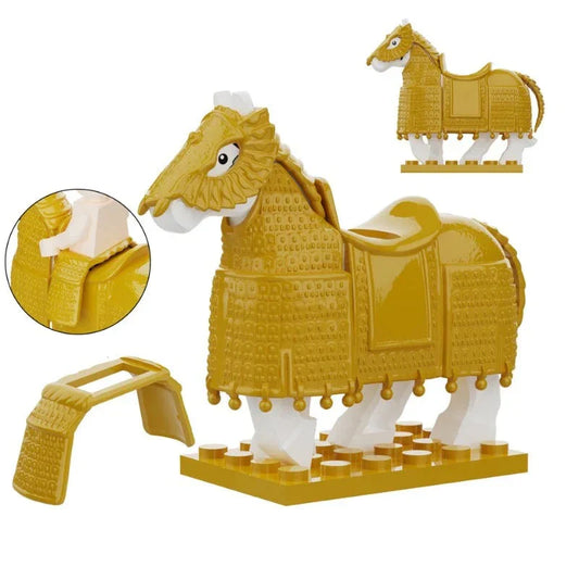 Medieval Armored Warhorse Custom Minifigure1
