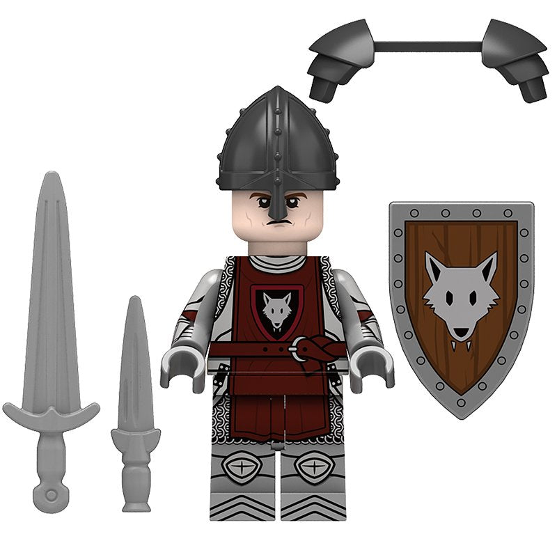 Medieval Wolfpack Warrior Custom Military Minifigure2