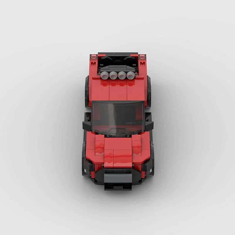 Ford Ranger Red Pickup Truck Custom Car MOC6