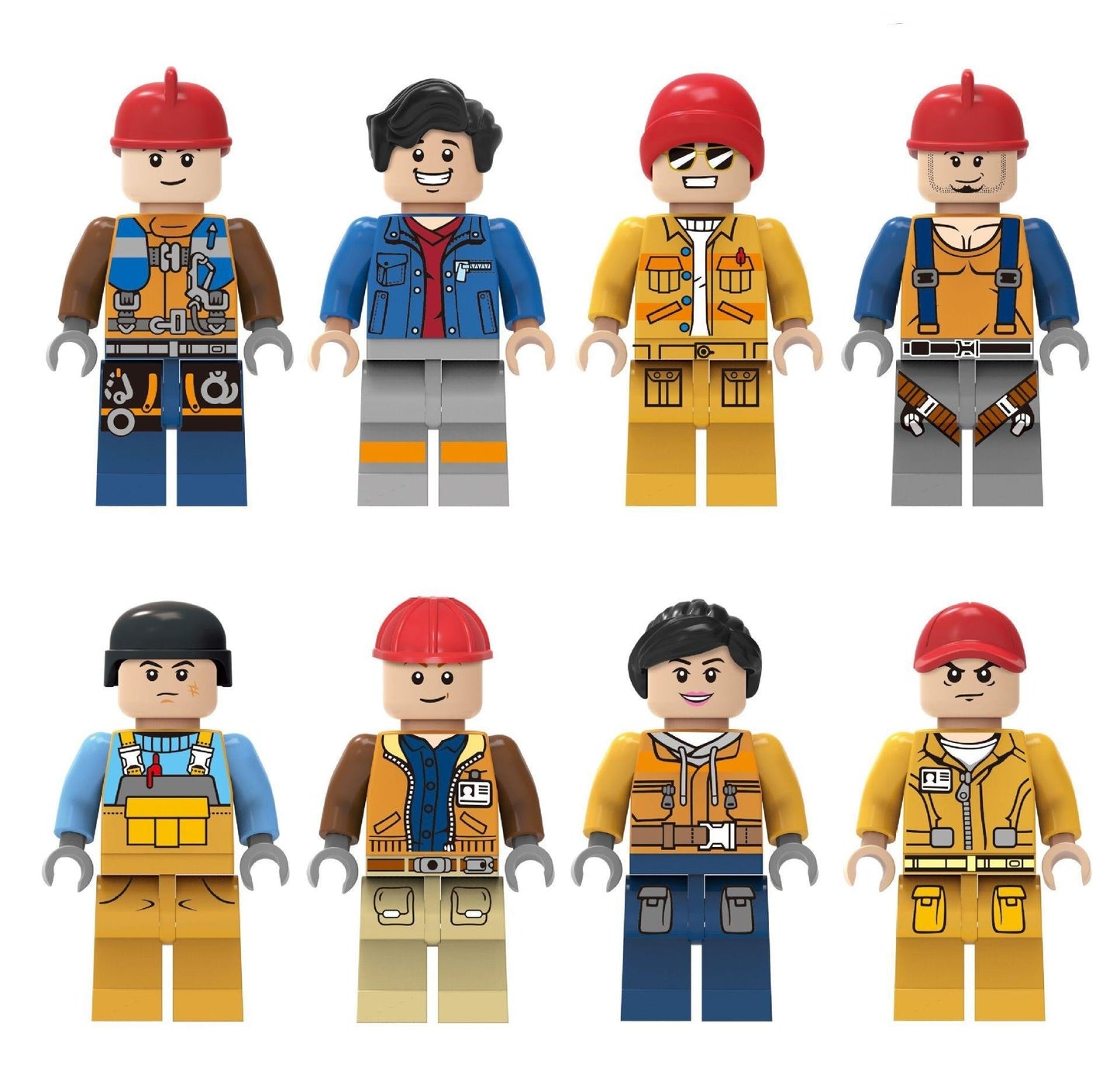 Construction Workers and Engineers Minifigure Bundle Set1