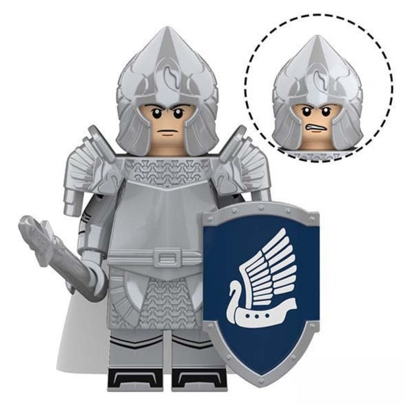 Swan Knight Spear (Knights of Dol Amroth)Custom Lord of the Rings Minifigure1