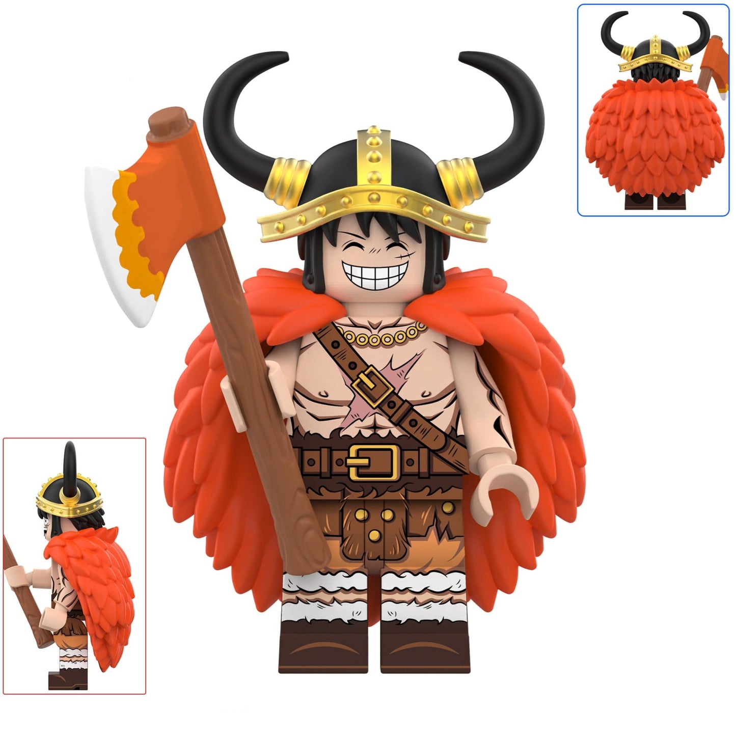 Monkey D. Luffy Custom One Piece Anime Minifigure1