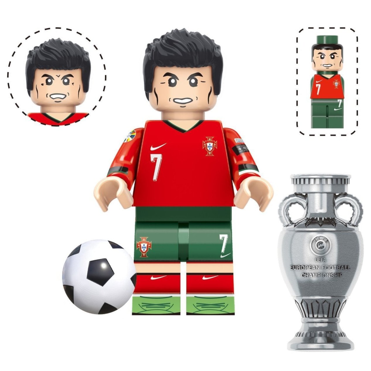 Cristiano Ronaldo (Portugal) Custom Football Player Minifigure1